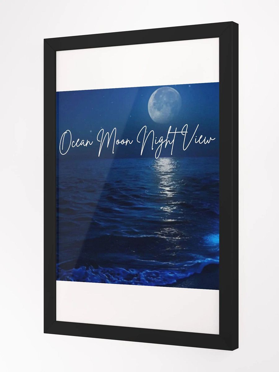 Wall Art Ocean Moon Night View Framed High-Quality Matte Poster (in) product image (2)