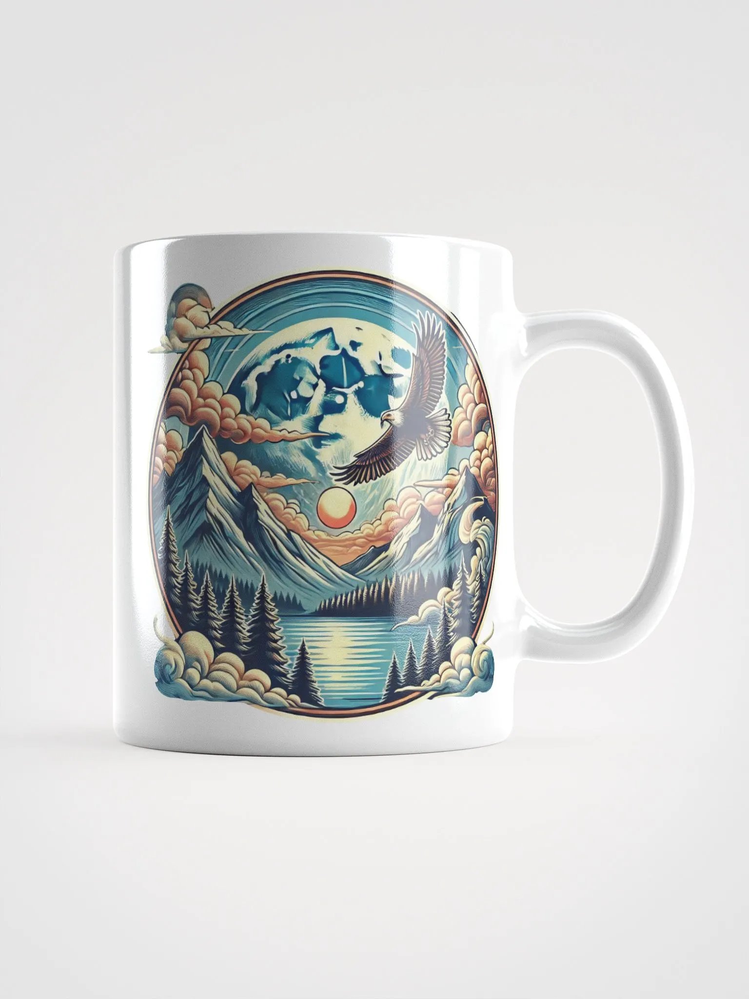 Sleek White Glossy Ceramic Mug product image (1)