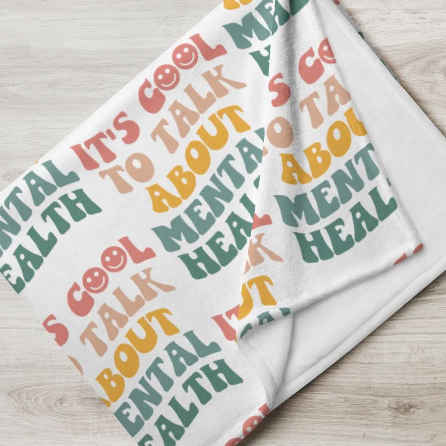 It's Cool To Talk About Mental Health Blanket product image (5)