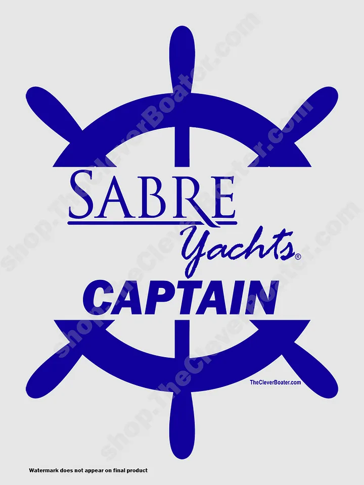 Sabre Yachts Captain - T-Shirt - Light Shirt w/Blue Logo product image (2)