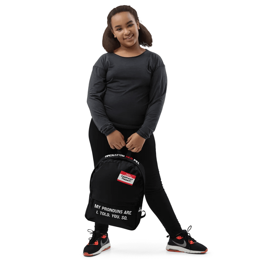 “Conspiracy Pronouns” Back Pack product image (7)
