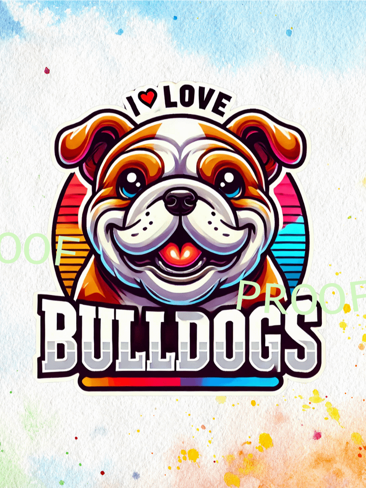 I Love Bulldogs – Instant Download Graphic Design product image (1)