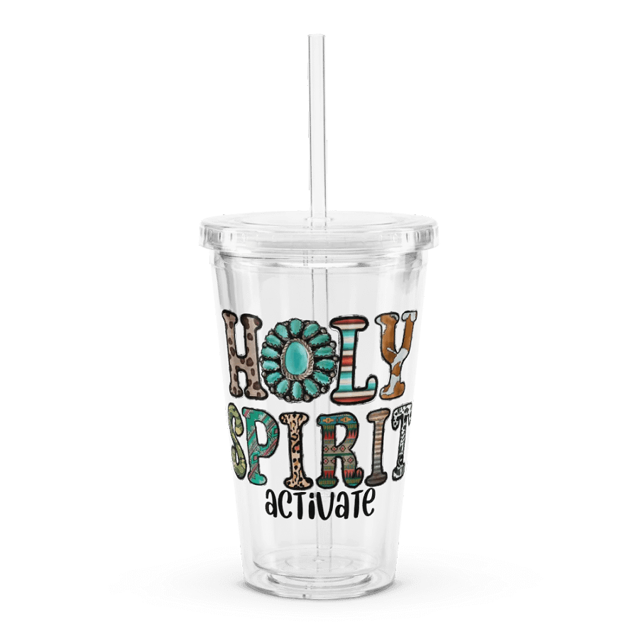 Holy Spirit Activate - Double Wall Clear Plastic Tumbler product image (1)
