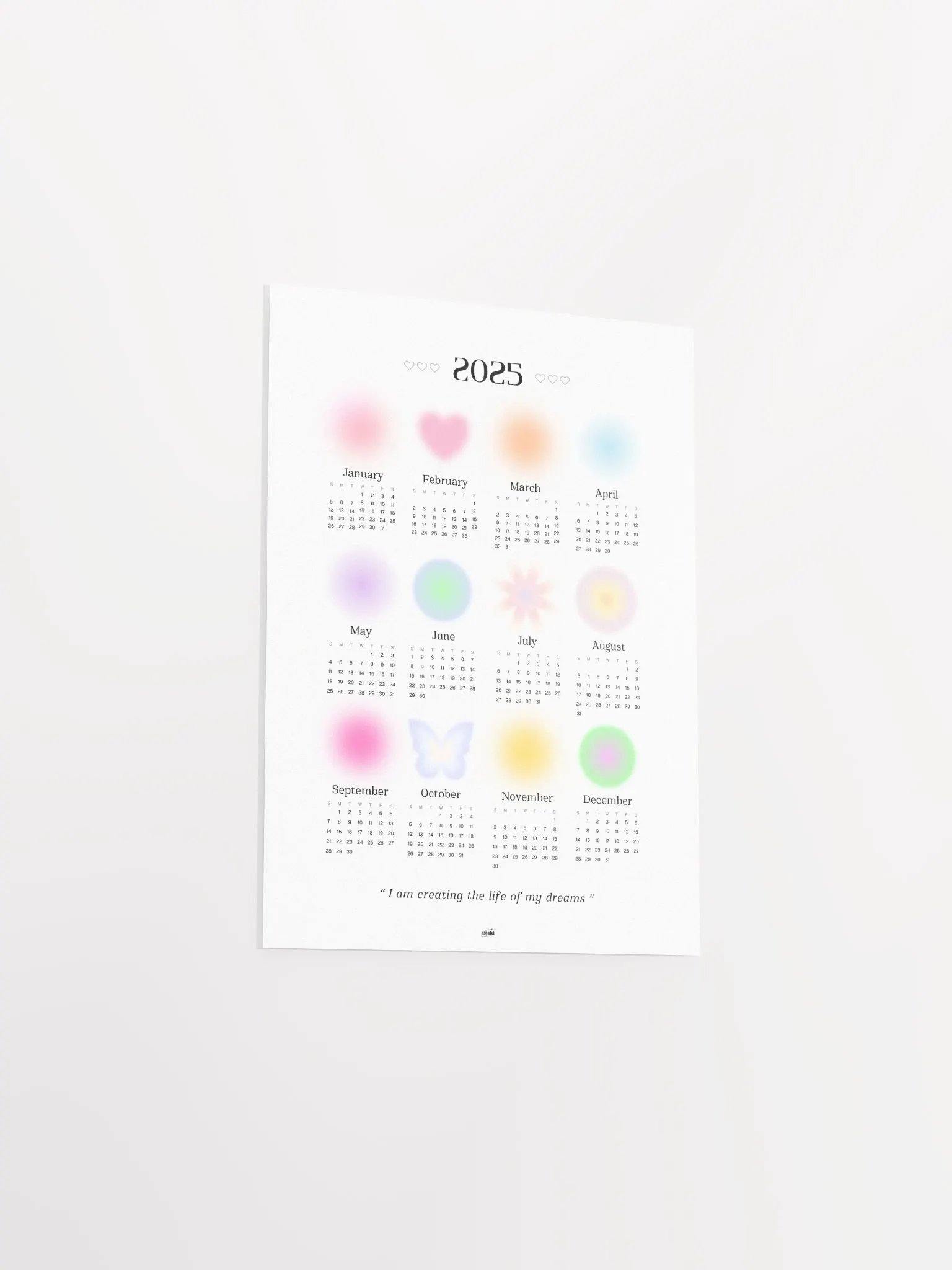 Cute Gradient 2025 Calendar product image (7)