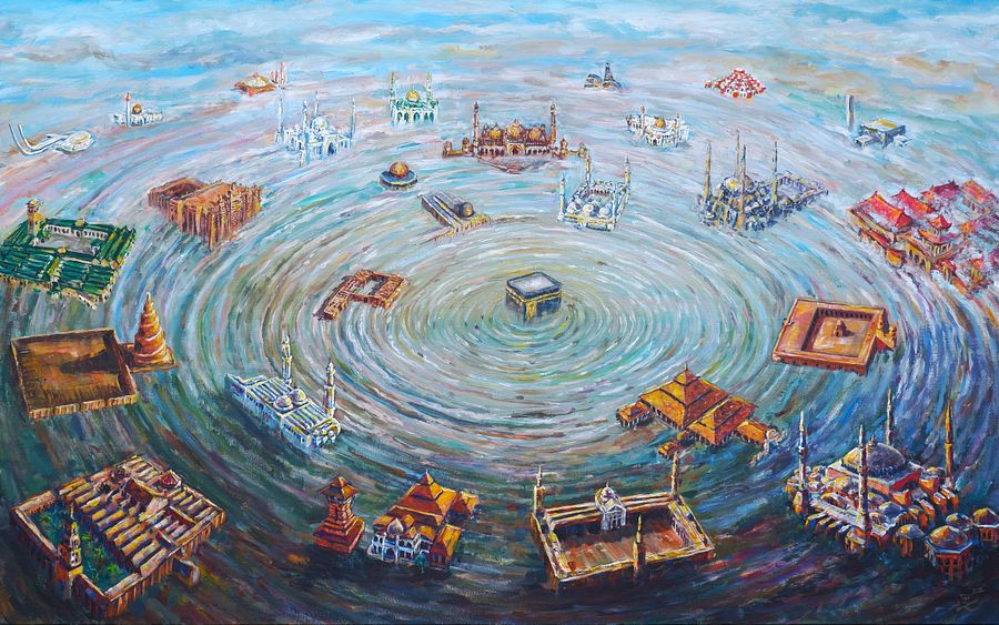 "Qibla: Uniting the Different" Painting by Deni Je product image (1)