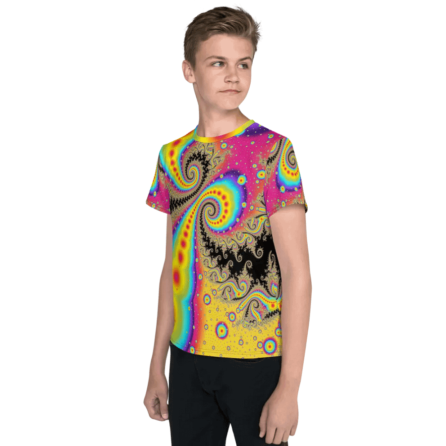 Fractal youth T-shirt - Pink Lemonade Sunrise product image (4)