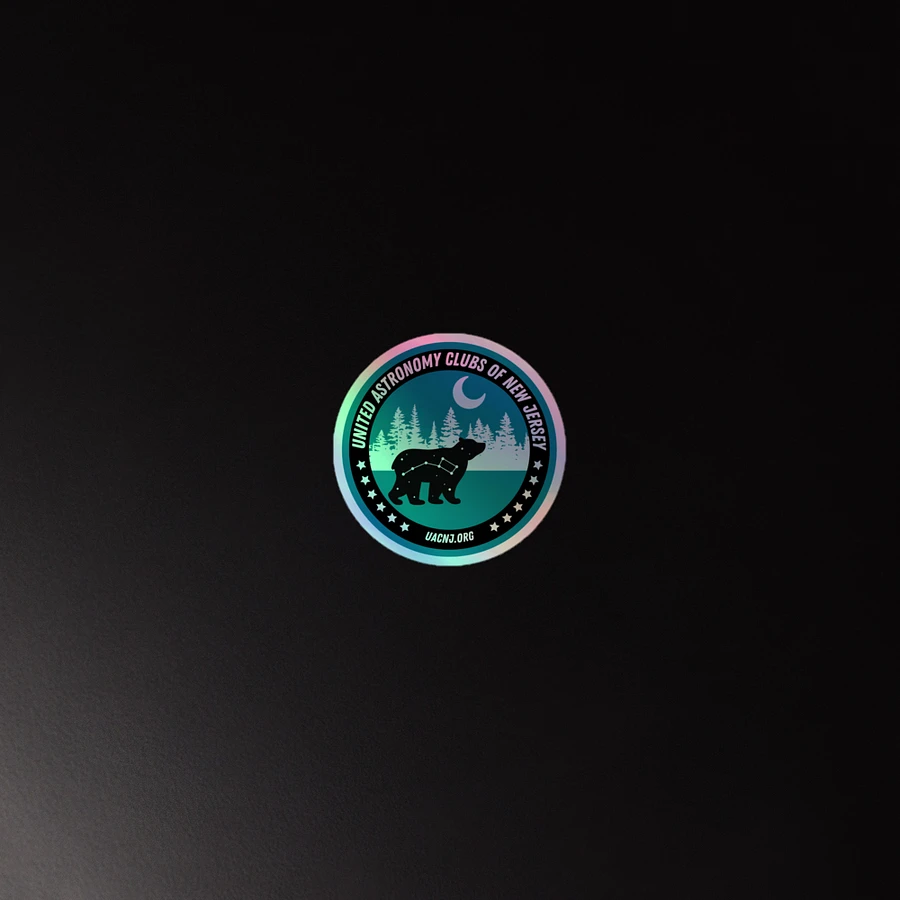Shiny Round Sticker - Bear and Moon product image (4)