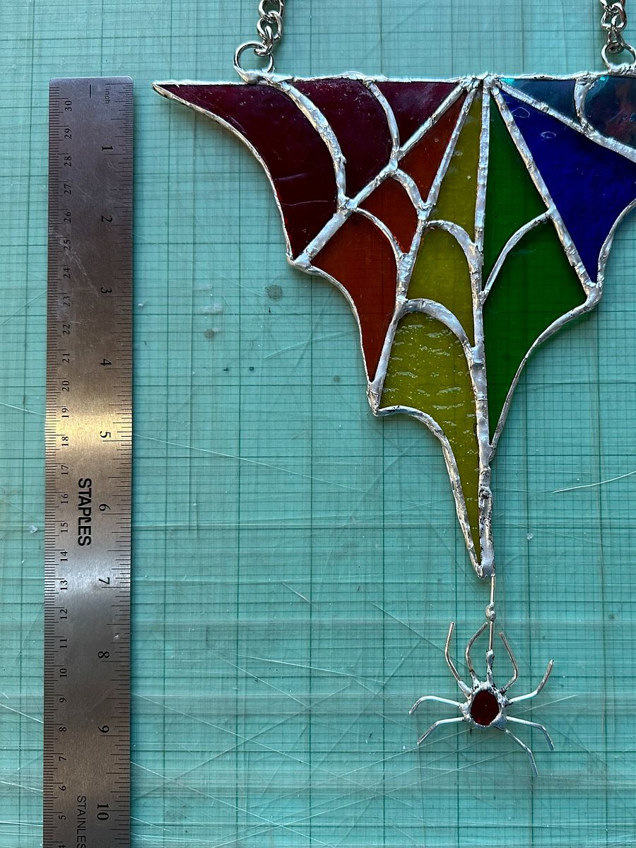 Rainbow Spider Web Stained Glass product image (4)