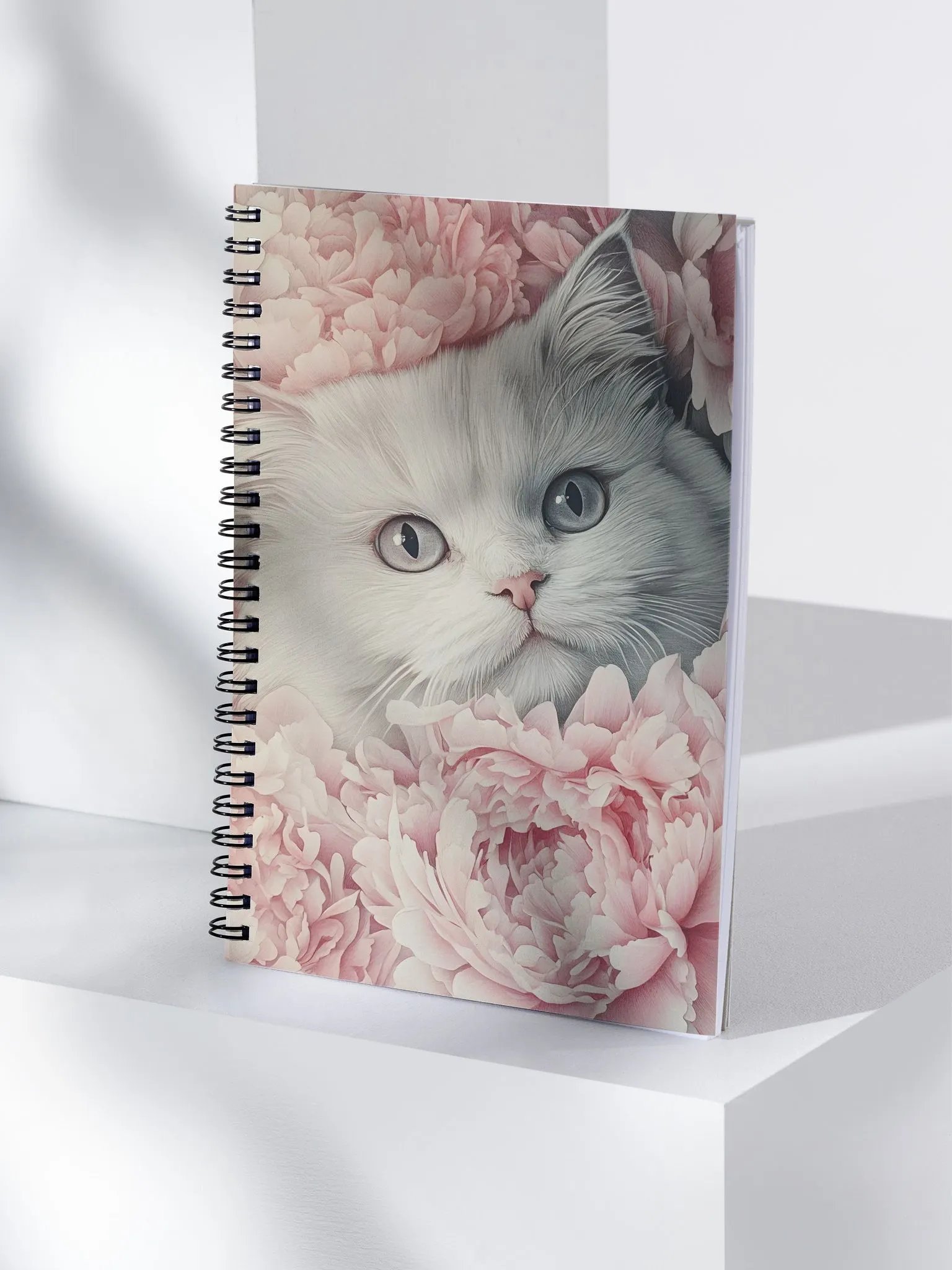 Peony Cat Spiral Notebook product image (4)
