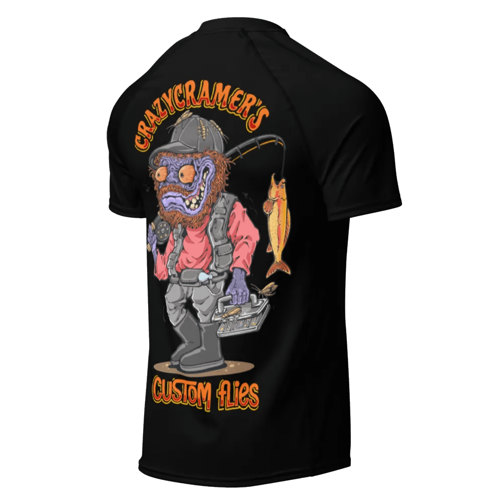 CrazyCramer's Custom Flies Fishing Short Sleeve Shirt product image (2)