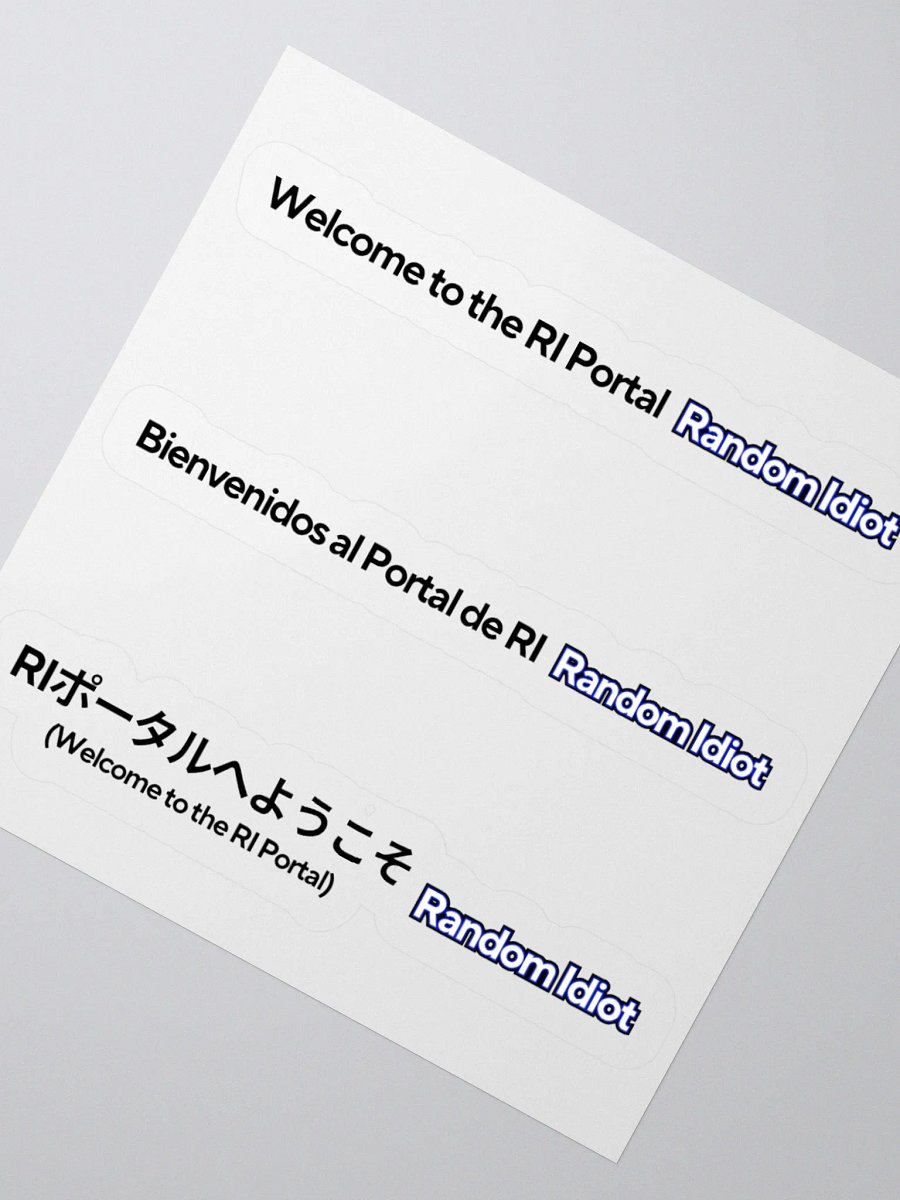Random Idiot Tagline Cut Stickers (Multiple) product image (4)