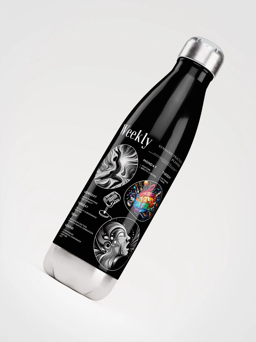 Weekly Singing Practice Planner Water Bottle product image (4)