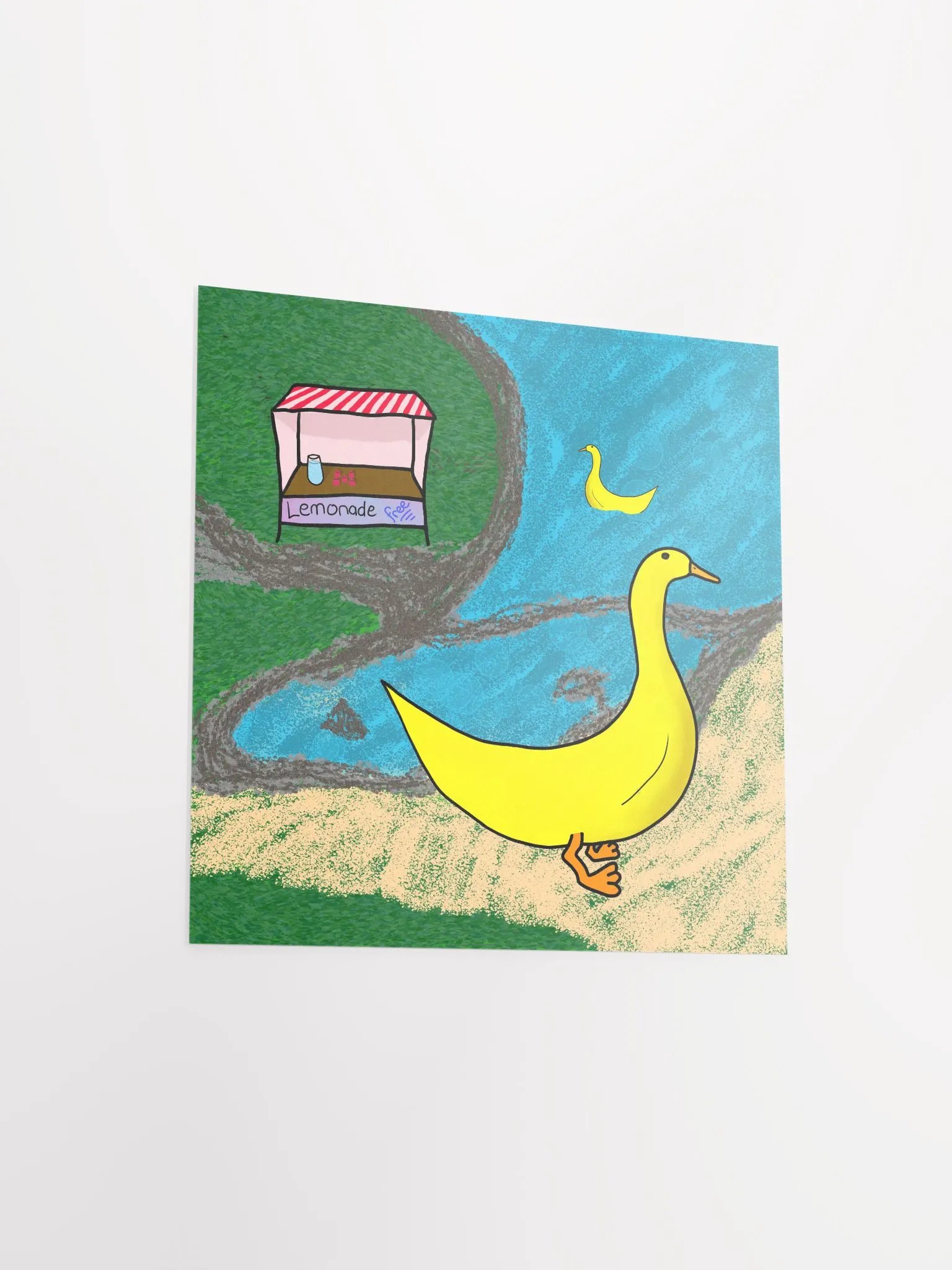 Banana-duck Square Print product image (3)