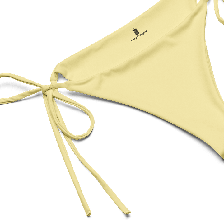 Pastel Yellow Solid Color String Bikini Bottom product image (1)