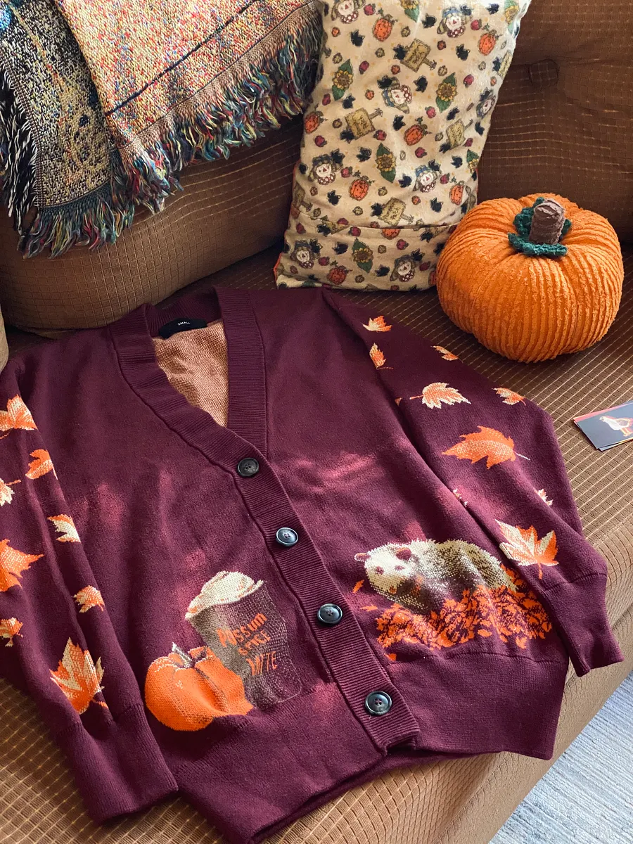 Possum Spice Latte Cardigan Snazzy Seagull Official Shop