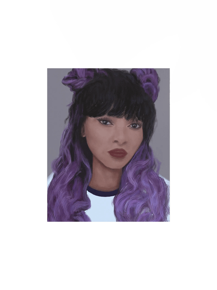 Vibrant Violet Locks Matte Paper Poster product image (2)