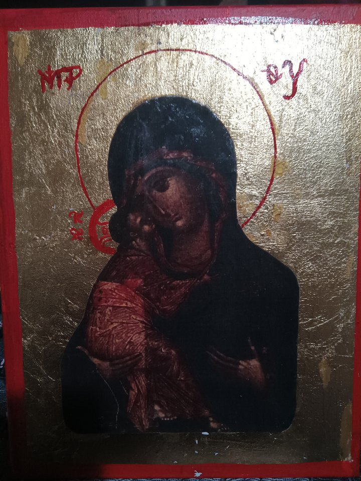Icon of the Theotokos of Vladimir (Not painted) product image (1)