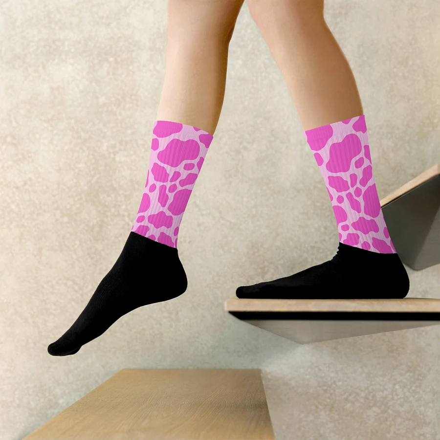 Cow Print Socks- Pink product image (9)