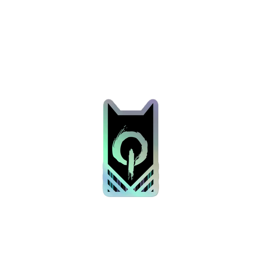 OptimusProcrastinus PowerUP Holographic Sticker (Black) product image (1)