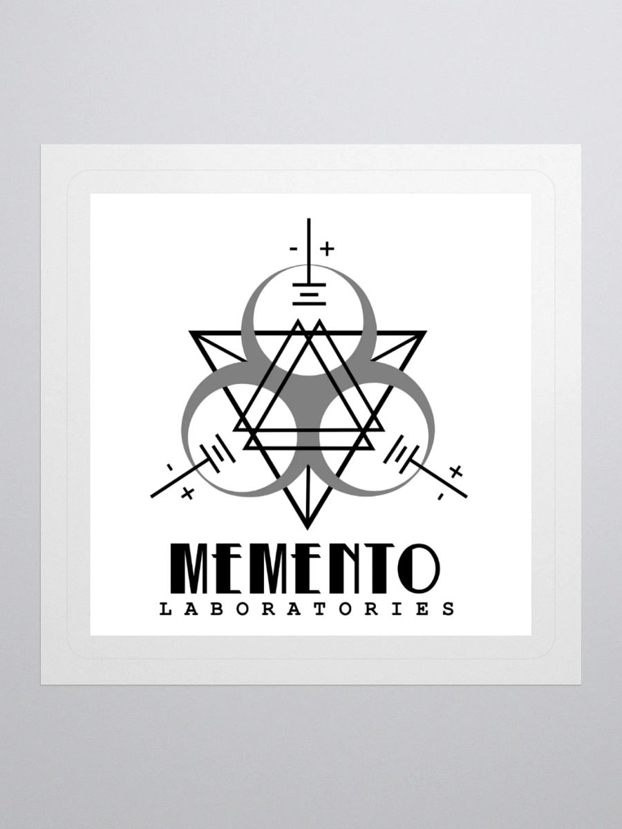 Memento Laboratories Logo [White] Sticker product image (2)
