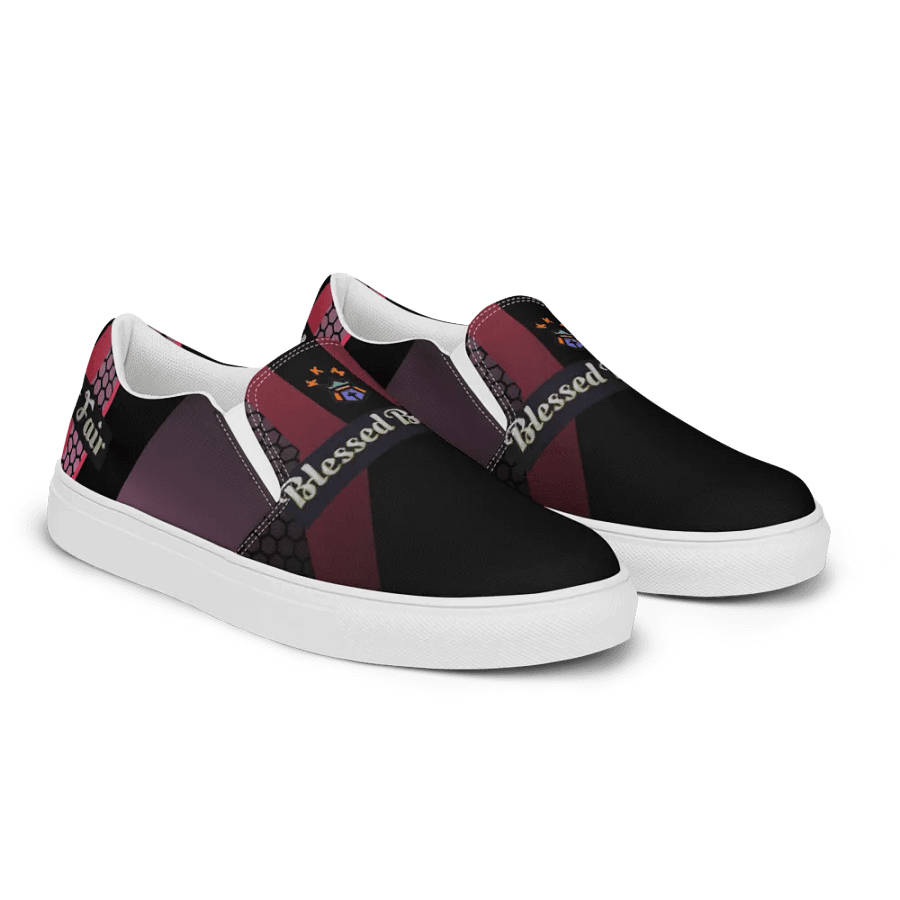 BBG Diamond Cross Black and Purple Men's Slip Ons product image (9)
