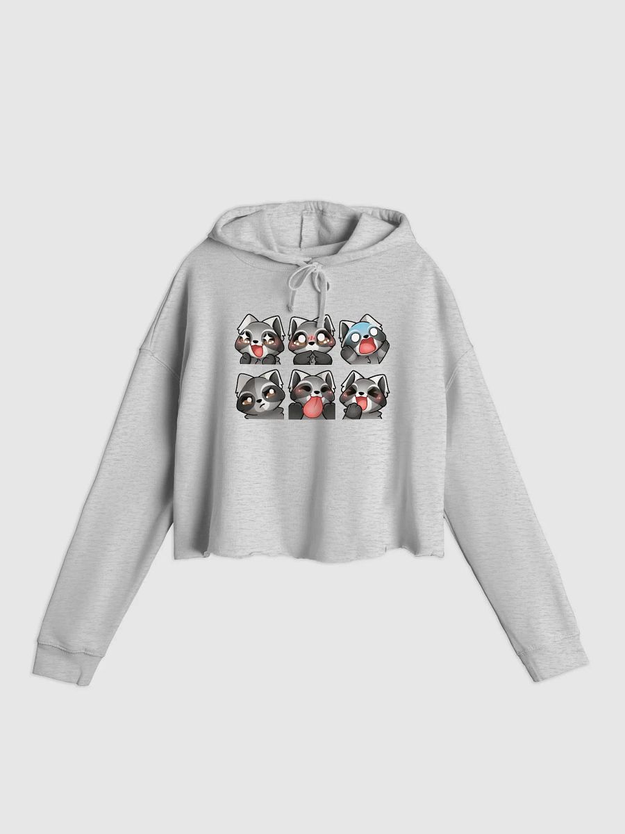 Raccoon emote cropped lightweight hoodie product image (19)