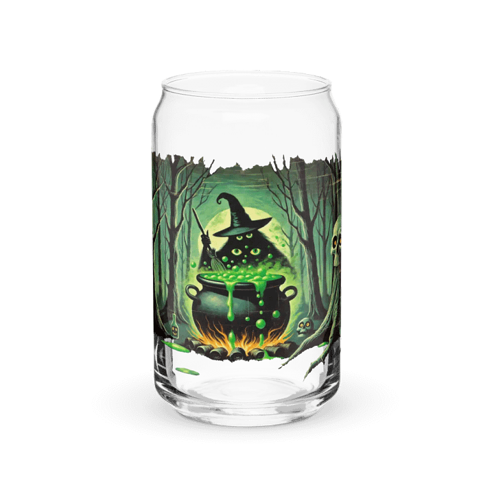 Cauldron Monster Halloween Brew Glass (Distressed Look) product image (1)