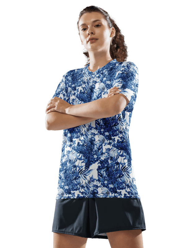 Azure Jungle | Recycled Unisex Sports Jersey product image (2)