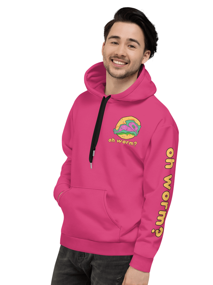 Oh Worm sleeve print eco hoodie product image (1)