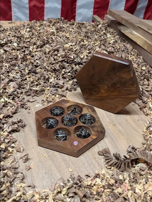 Magnetic Hexagonal Dice Vault product image (1)