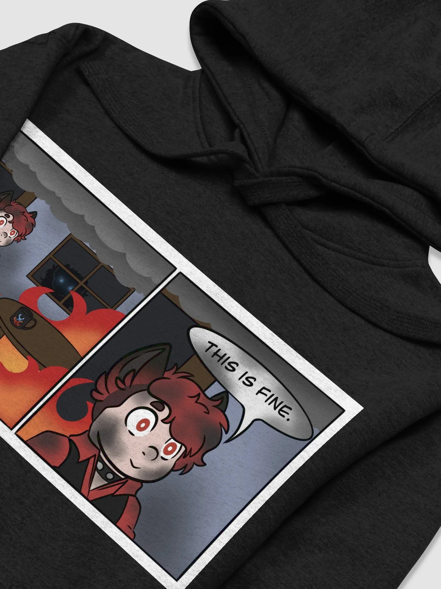 Premium Hoodie - This Is Fine Meme product image (3)