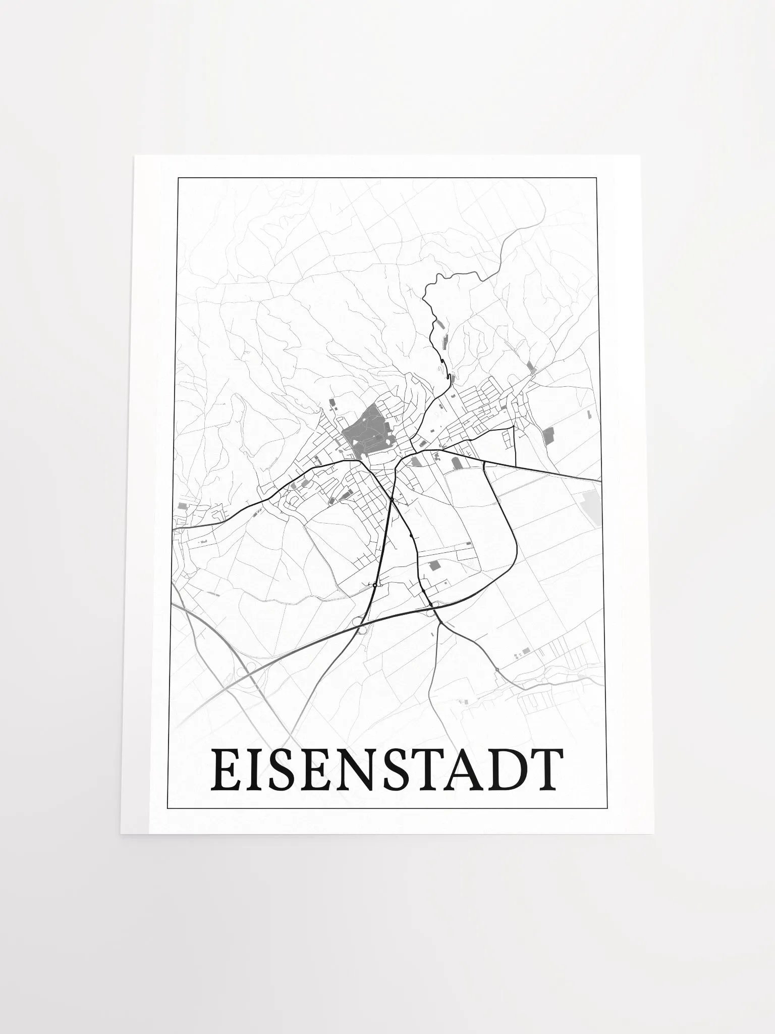 Eisenstadt, Austria, city map print product image (16)
