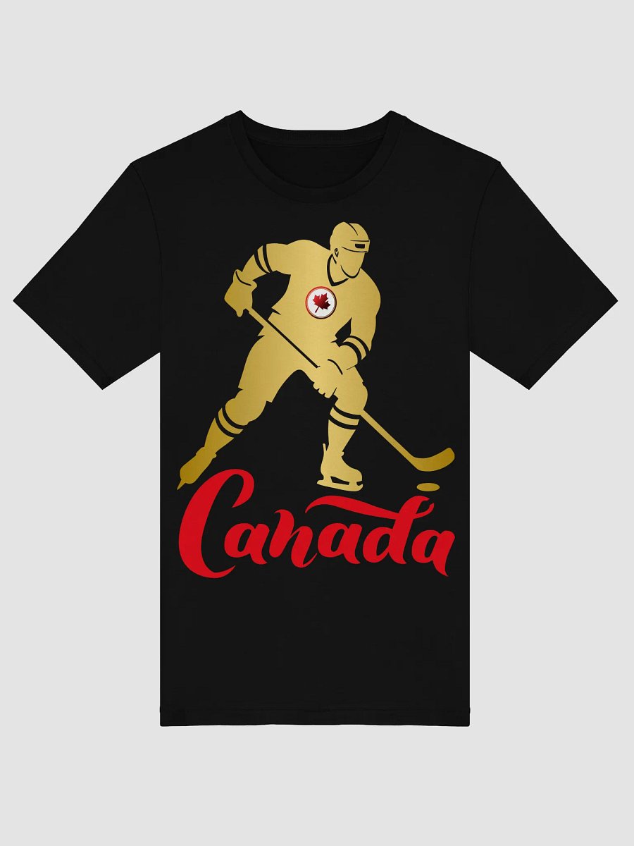 Golden Hockey Player Canada T-Shirt product image (3)