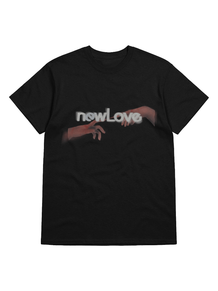 newLove "unbalanced" black tee product image (1)
