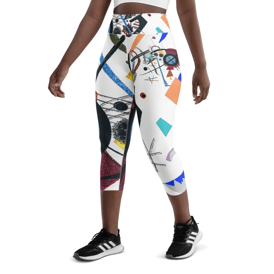 Abstract Lithographic Pattern Design Yoga Capri Legging - V1 product image (5)