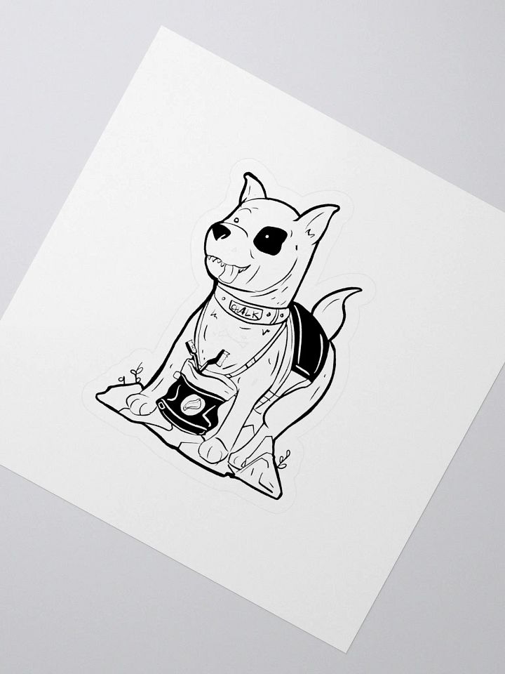 Chalk rock climbing dog sticker product image (2)