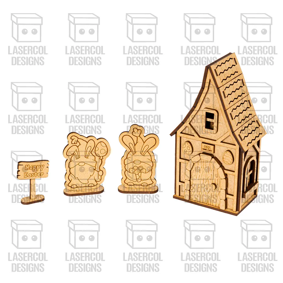 Easter Gnomes Houses Bundle - Laser Cut Files product image (7)