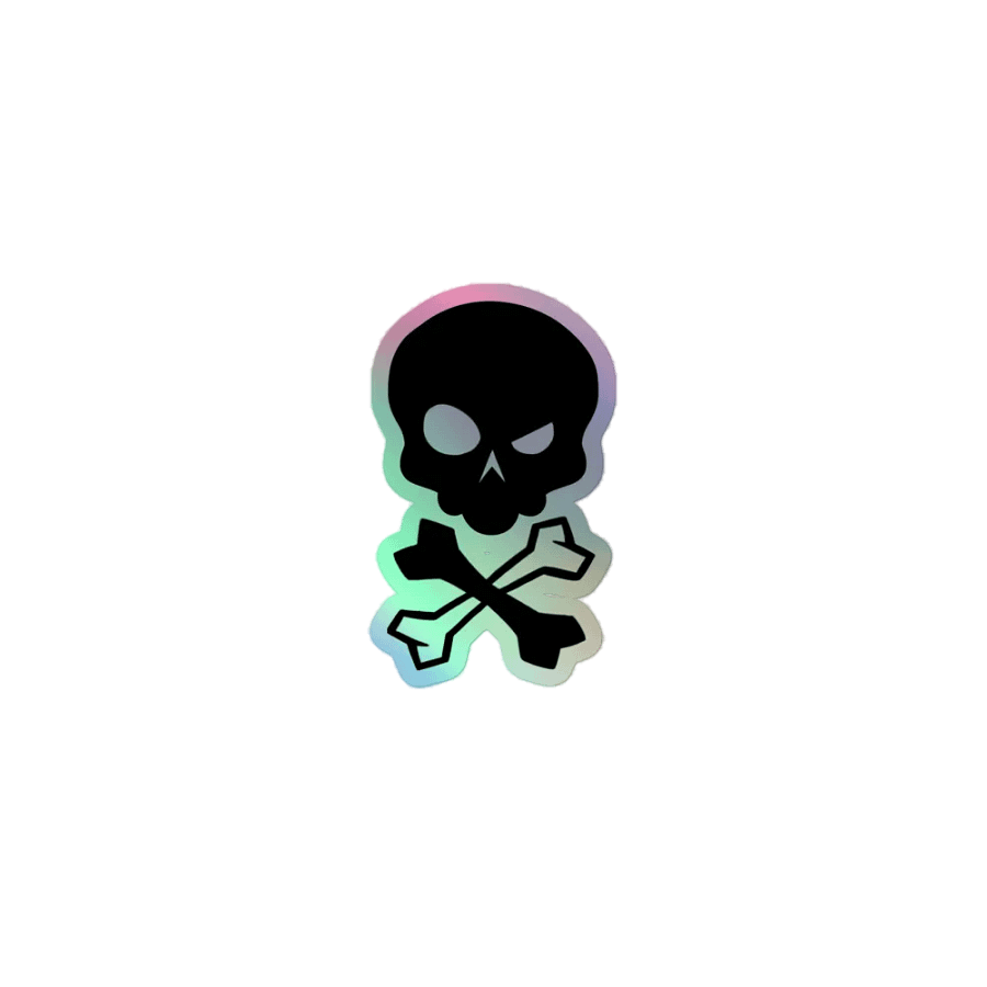 Holographic Skull and Crossbones Sticker product image (1)
