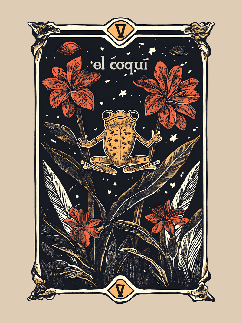 El Coquí Carta Tarot Camiseta Unisex