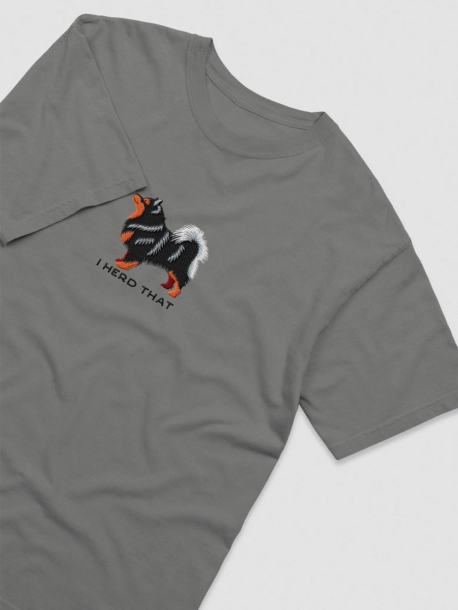 I Herd That T-Shirt(Embroidered) of a Finnish Lapphund(Black & Tan) product image (14)