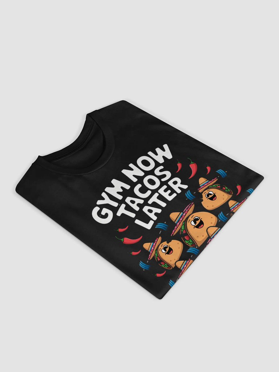 Funny "Gym Now, Tacos Later" Workout T-Shirt – Cute Taco Weightlifting Design product image (7)