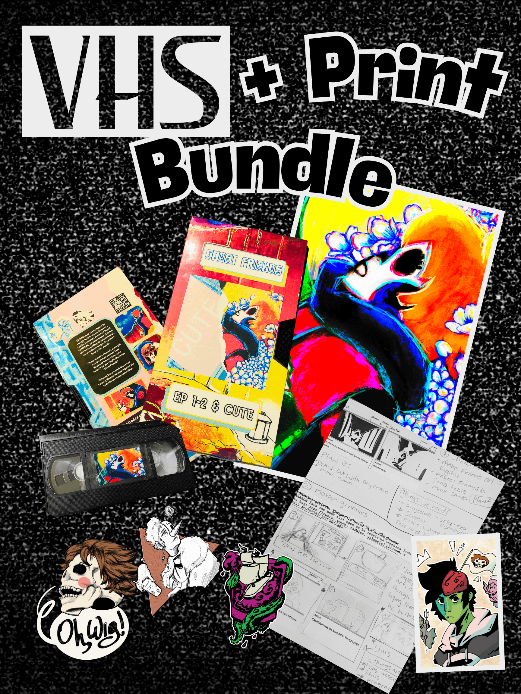 Handmade Custom made Ghost Friends Cute/ep 1-2 VHS Bundle (ONLY 4 LEFT!) product image (1)