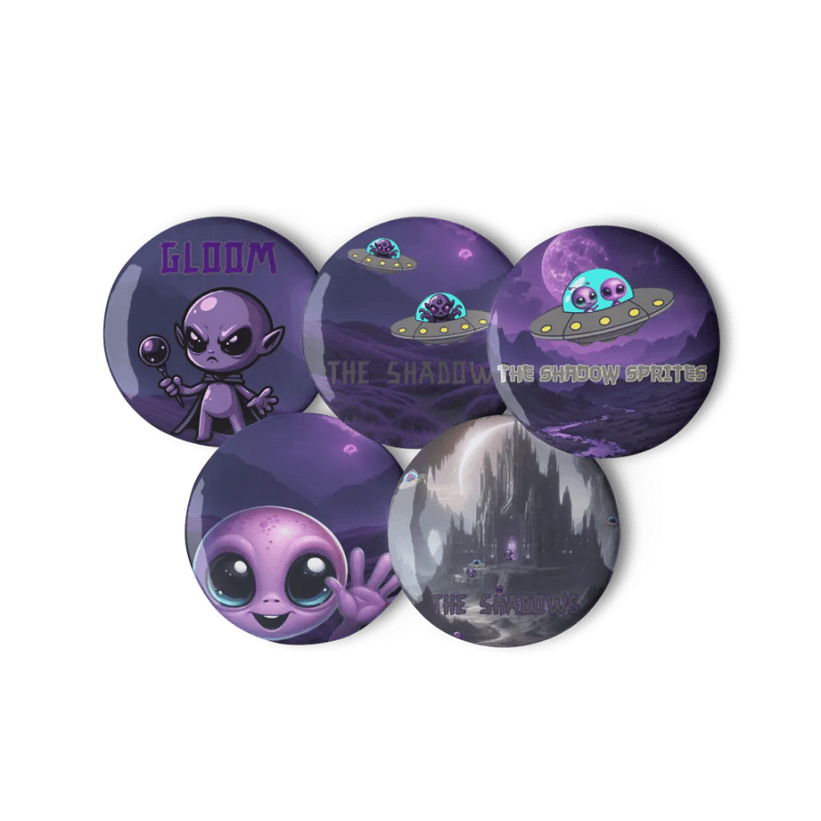 The Shadows & The Shadow Sprites #1 (The Shadow Galaxy) Set of Pin Buttons product image (3)