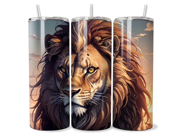 Majestic Lion Tumbler - 20oz Stainless Steel product image (1)