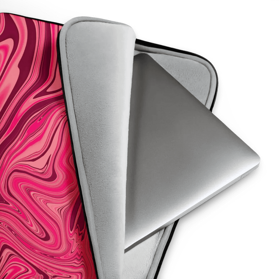 Laptop Sleeve - Shades of Magenta Pink Digital Fluid Art product image (4)