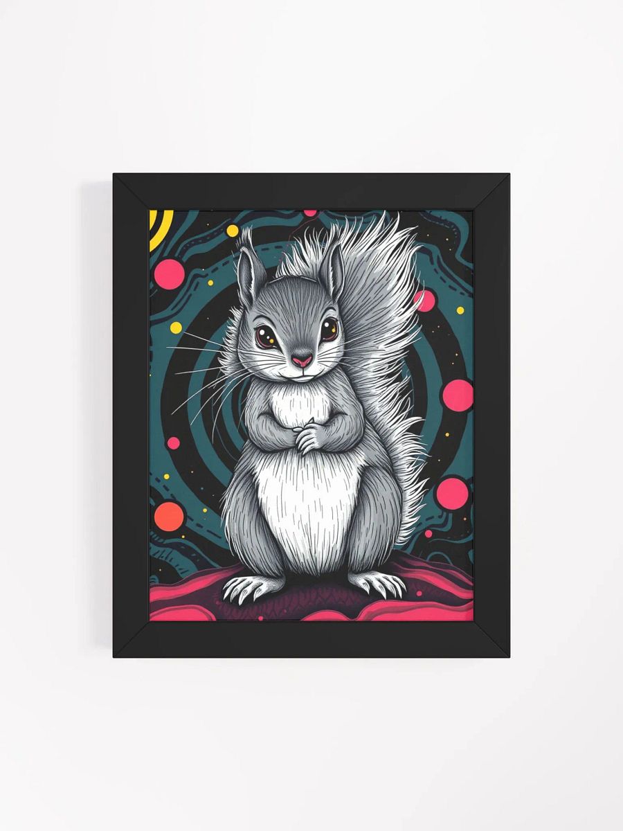 Whimsical Squirrel Swirl Framed Print product image (4)