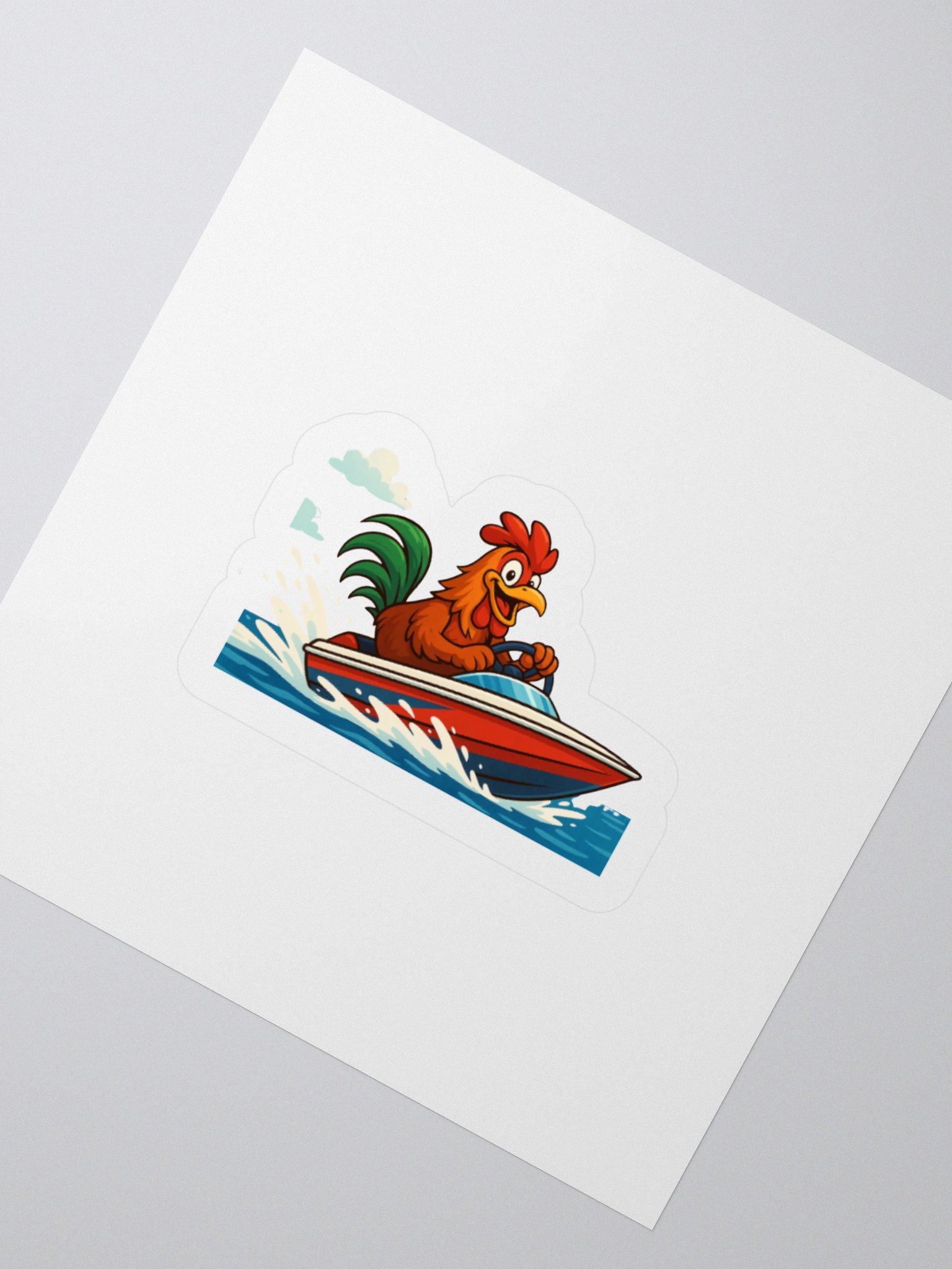 Cheerful Rooster Boat Ride Stickers product image (8)