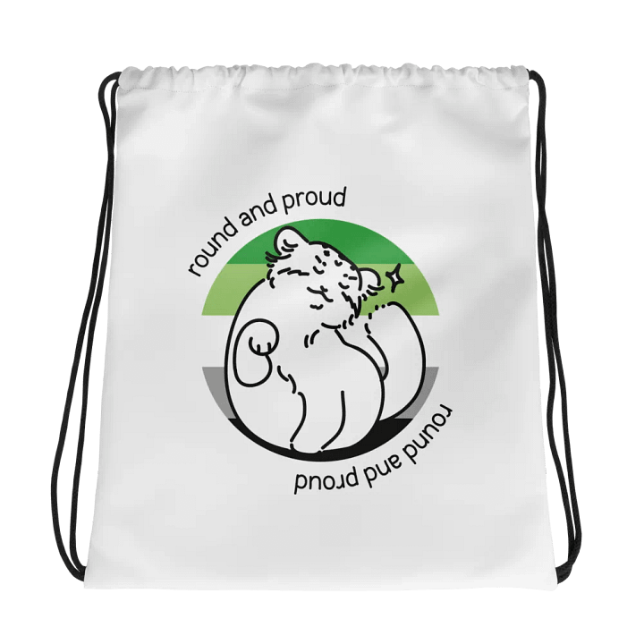 Round and Proud Manul Aromantic Version - Drawstring Bag product image (1)
