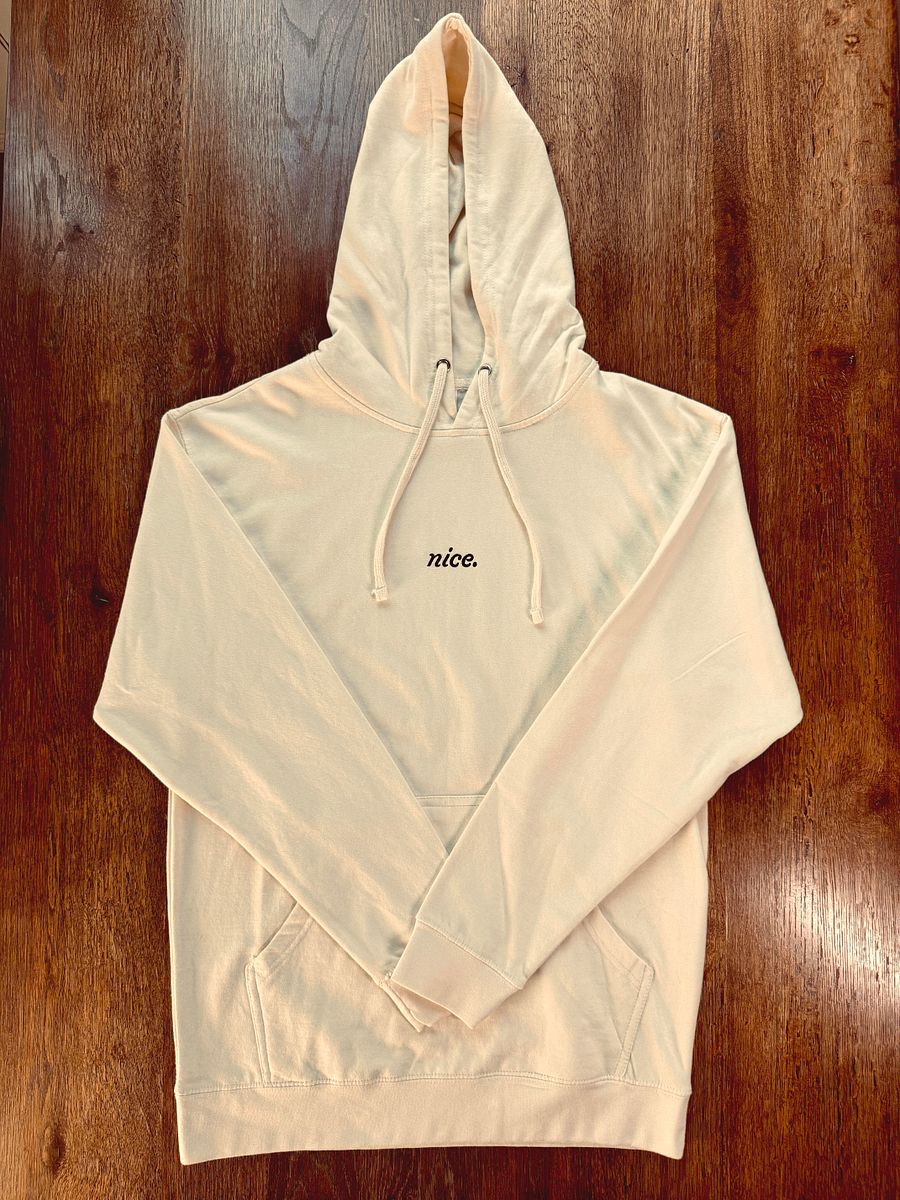 Nice. Athletics Embroidered Hoodie (Bone/Black) product image (1)