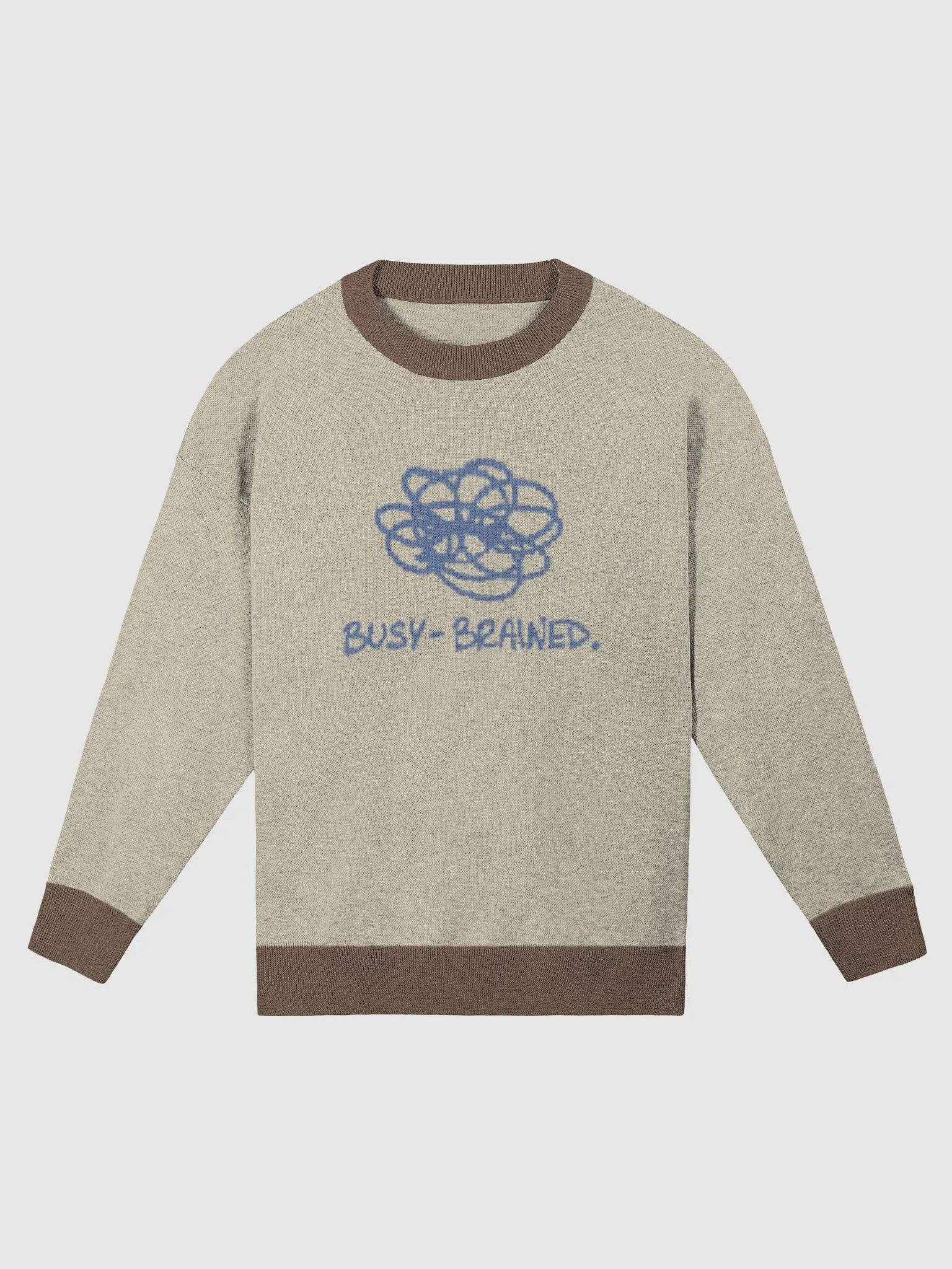 BUSY-BRAINED (teal design) knitwear crewneck product image (4)